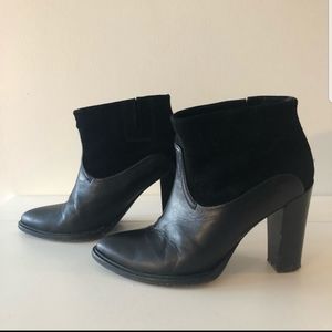 Final price🔥 saints black leather&suede booties